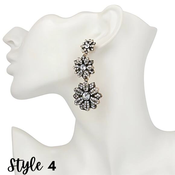 3 for $15 - Glam Earrings Collection Sparkly Drop Elegant Wedding Prom - Picture 9 of 15